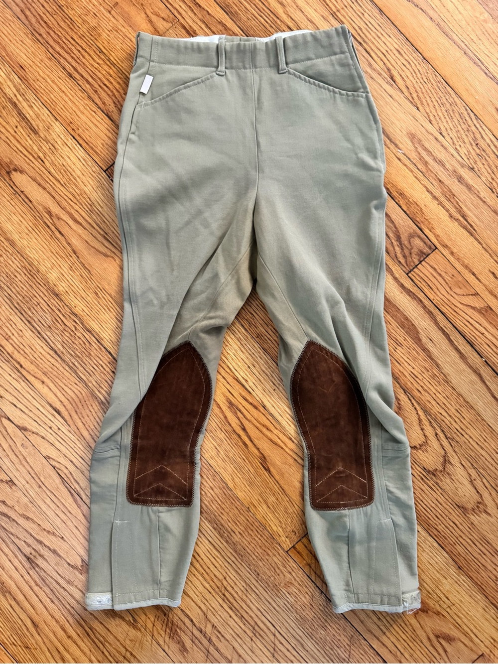 The Tailored Sportsman Riding Breeches with Brown Knee Patches